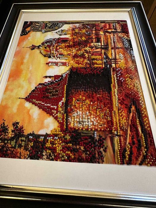 Sprzedam obrazy haftowane czeskimi koralikami "Ulicami Lwowa"