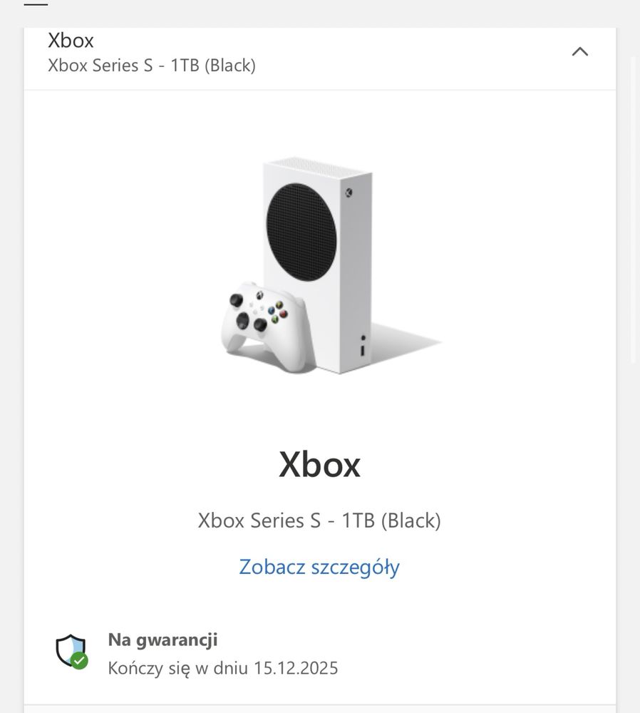 Xbox Series S 1TB - Carbon Black - 2 pady, gwarancja