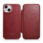 iCarer CE Oil Wax Premium Leather Folio Case skórzane etui iPhone 14 P