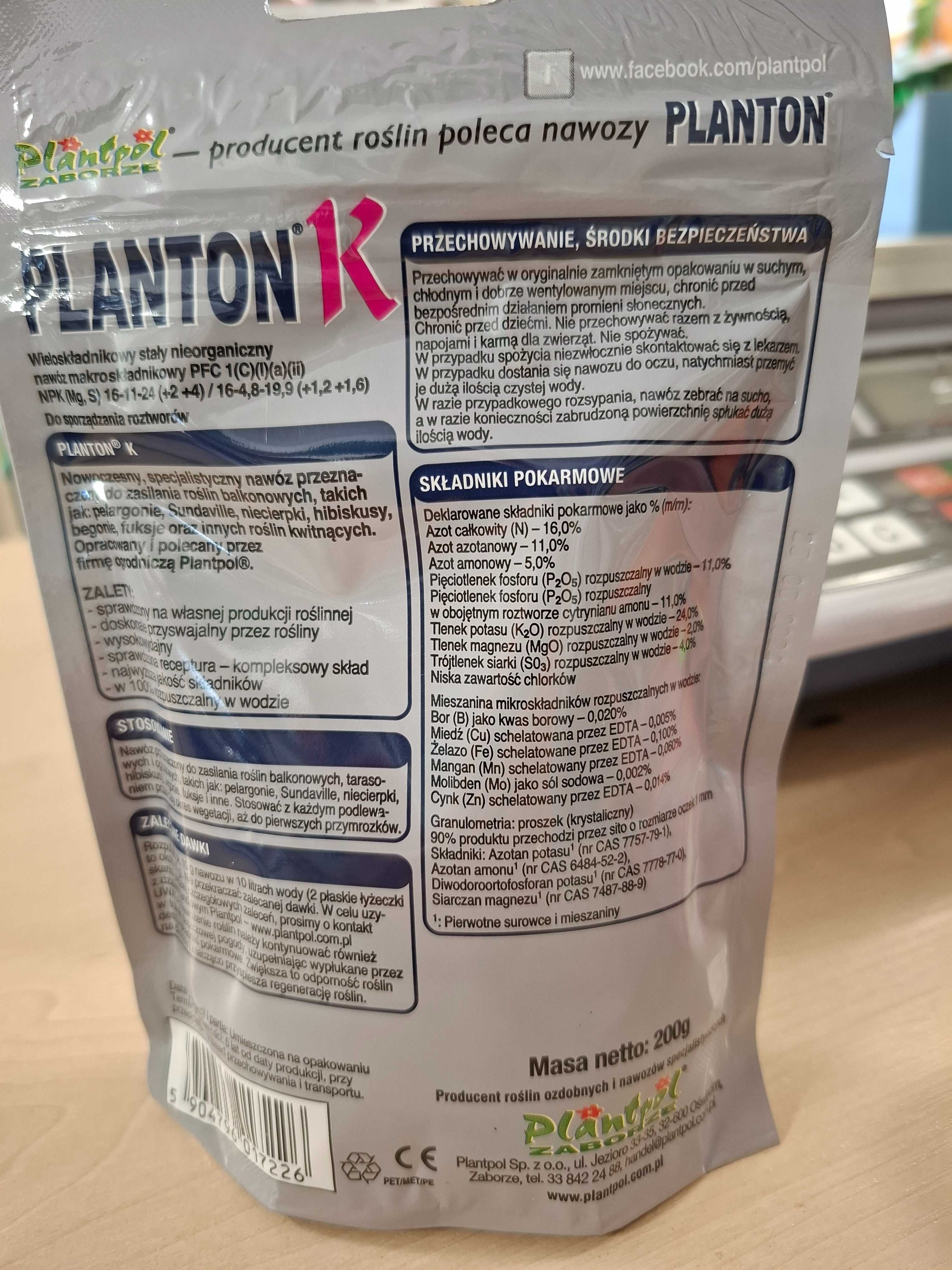 Plankton K nawóz do pelargonii i innych  roślin kwitnących