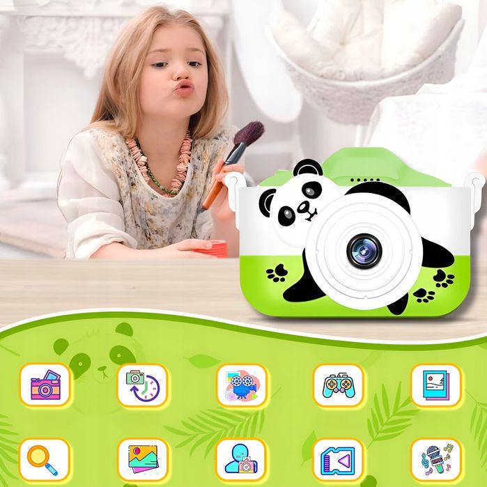 Aparat Fotograficzny Cyfrowy Dla Dzieci 40Mpx Kamera Gry + Karta 32Gb