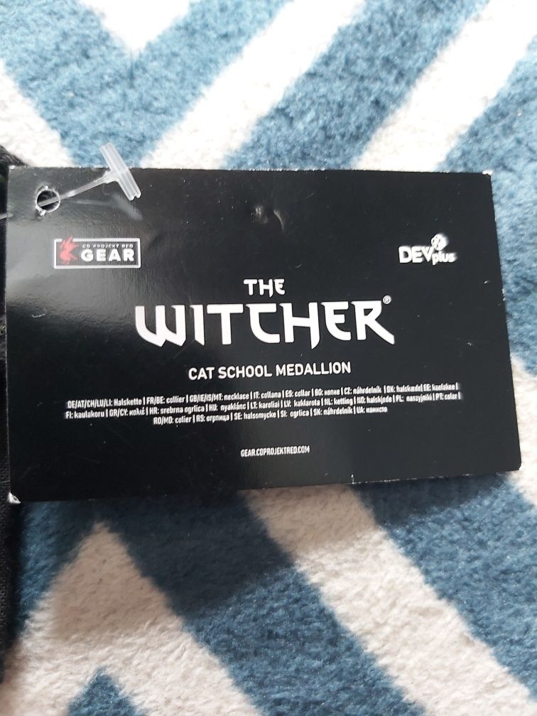 Medalion Wiedźmin Szkoła Kota z łańcuszkiem The Witcher Cat School