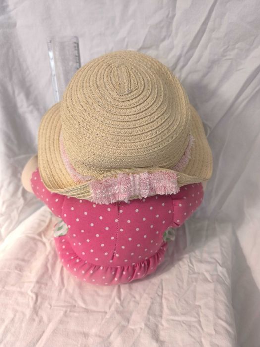 Chapéu para bebê fita rosa