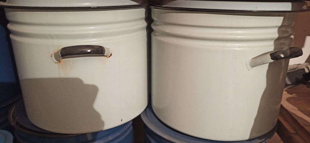 Емальований бак (виварка) 40-50 л з кришкою. Виробництво СРСР. Ідеальн