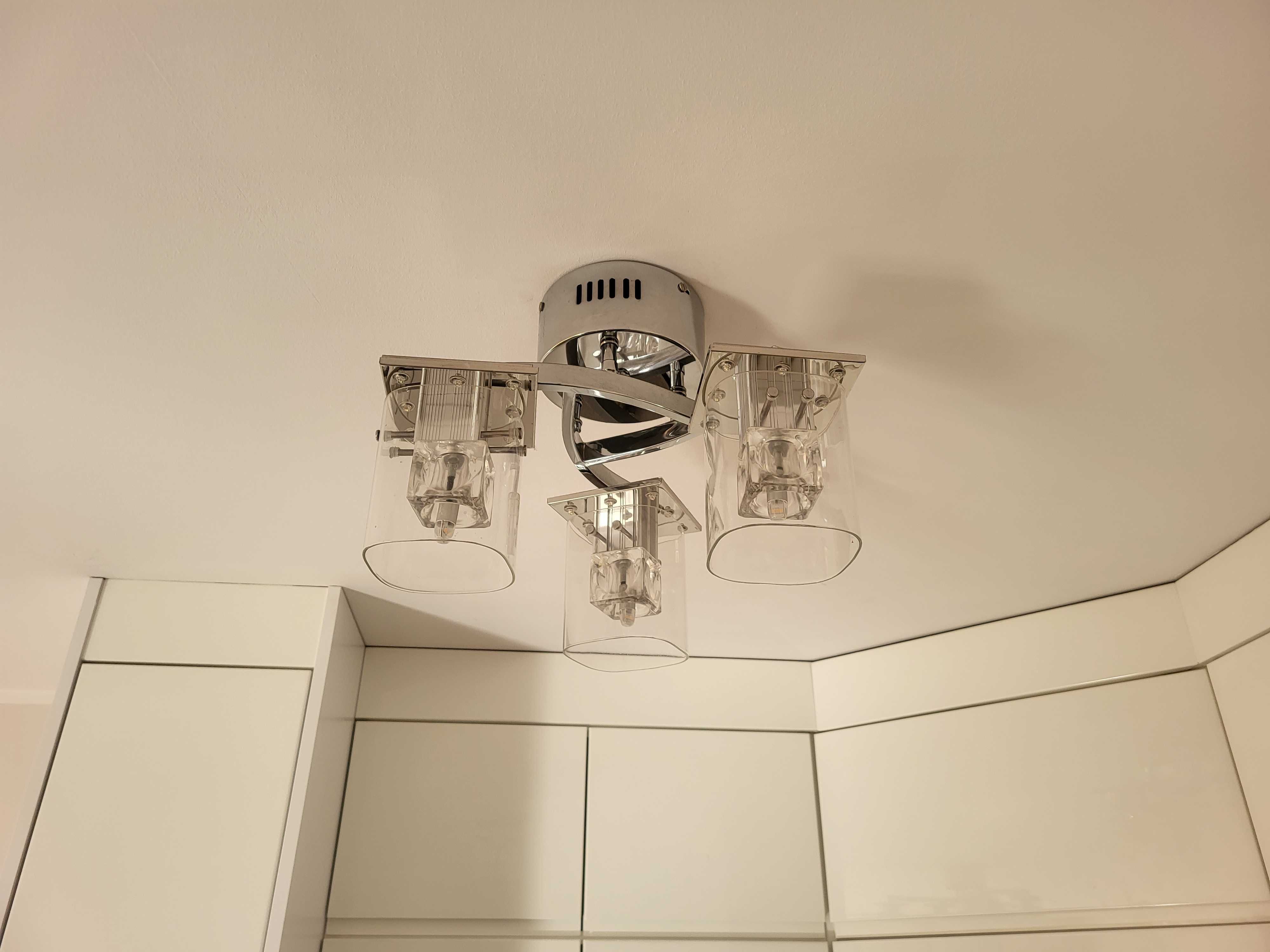Lampa led chrom zyrandol sufitowy oswietlenie nastrojowe