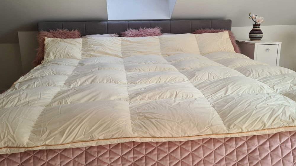 Kołdra puchowa zimowa puch 100% polski producent 200x220 cm NOWA