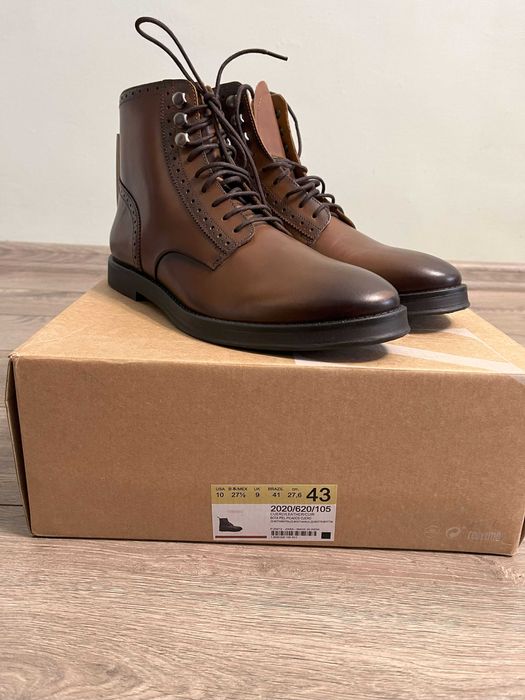Чоловічі шкіряні Ботинки ZARA, НОВІ, оригінал