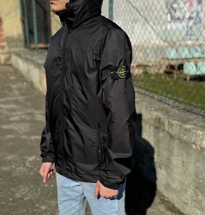 Стон Айленд ветровка | Куртка черная Stone Island GoreTEX