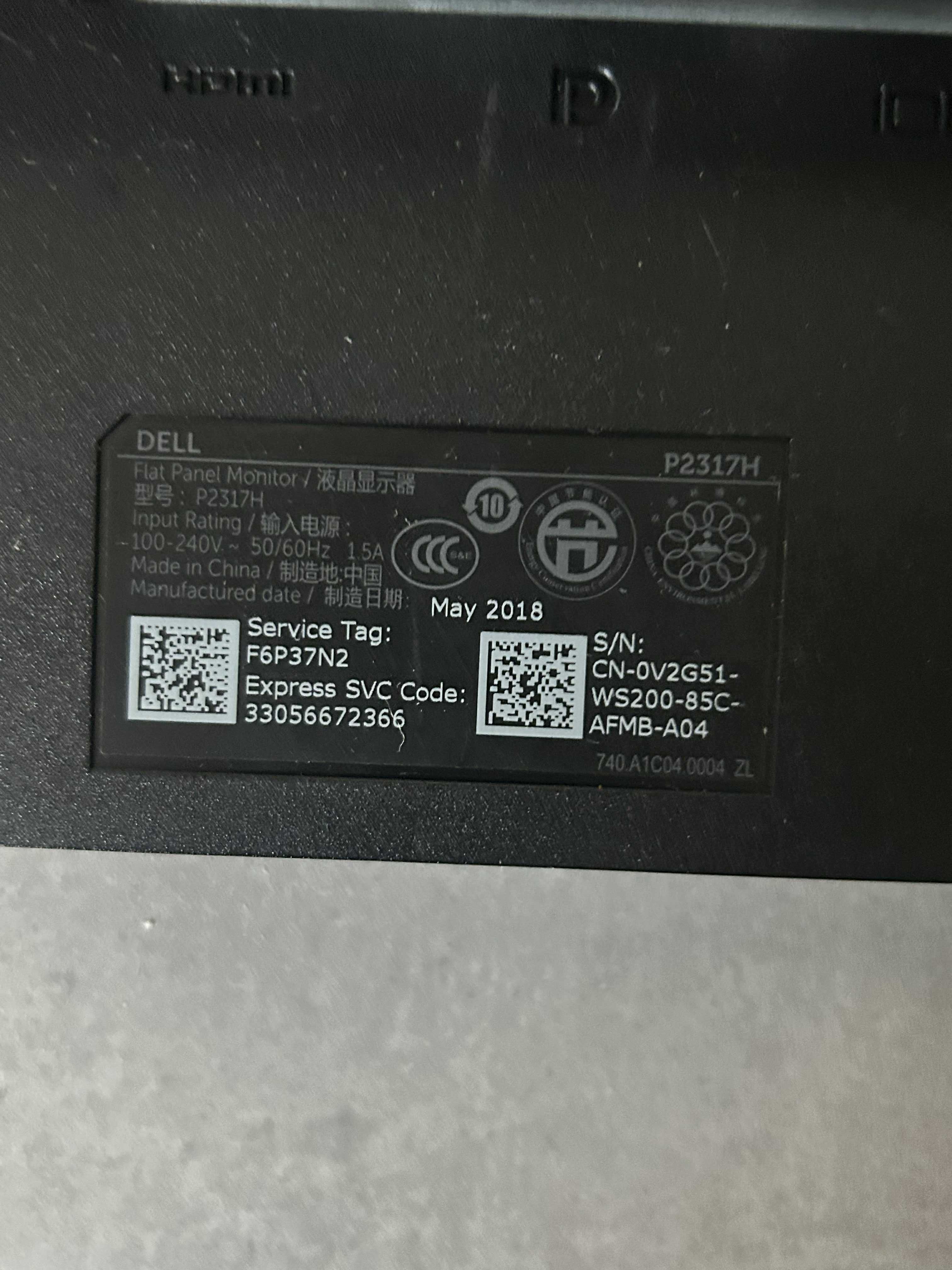 Monitor Dell p2317h 23 cale hdmi displayport vga usb full hd