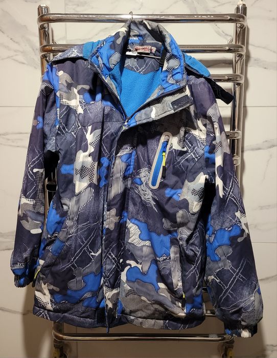 осенняя куртка детская, 7 лет, дутые тёплые штаны 122 см