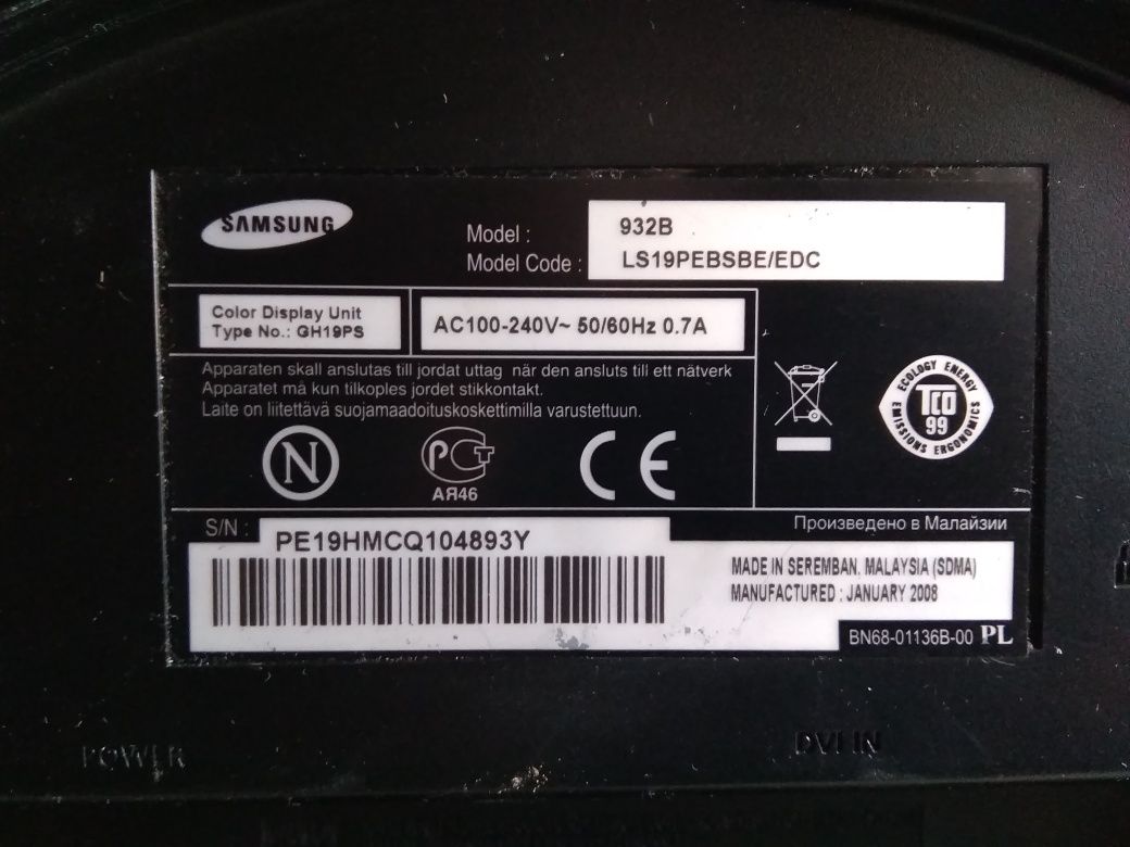 Монітор Samsung SyncMaster 932B