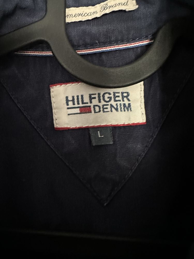 Granatowa męska koszula z długim rękawem Tommy Hilfiger Denim L