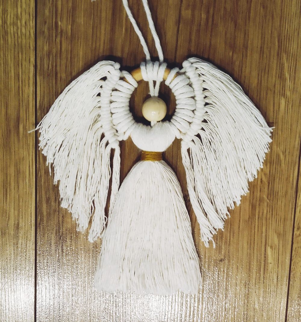 Aniołki makrama dekoracja handmade