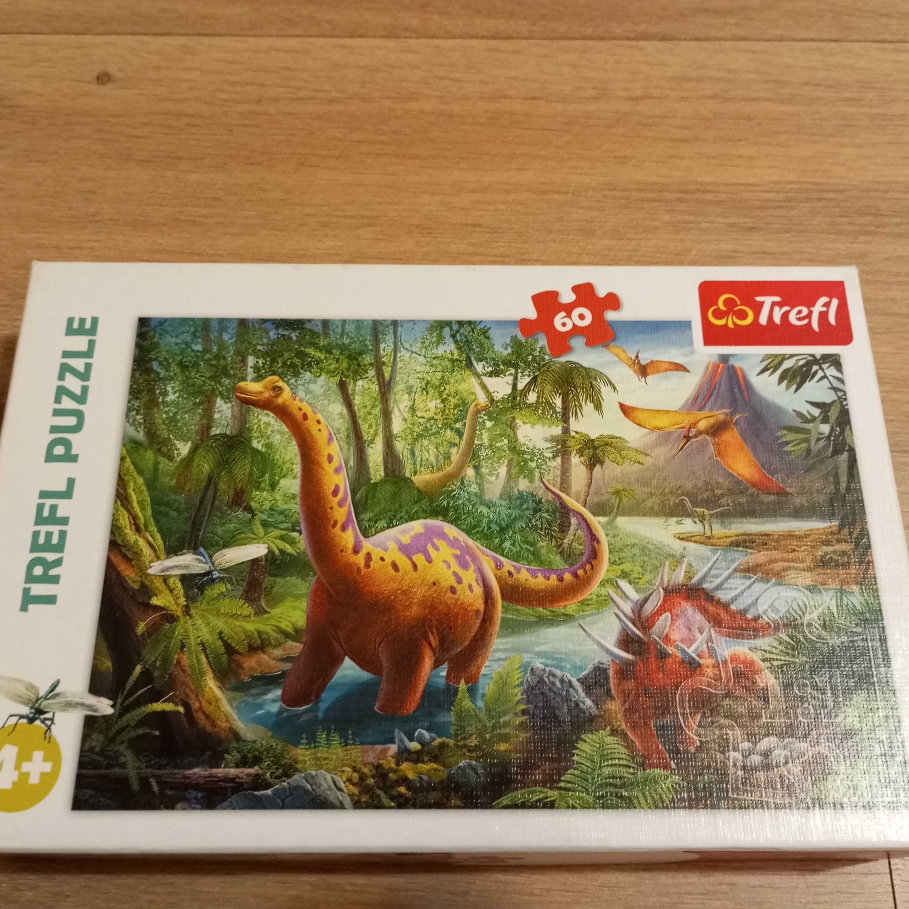 Puzzle 60 elementów dinozaury