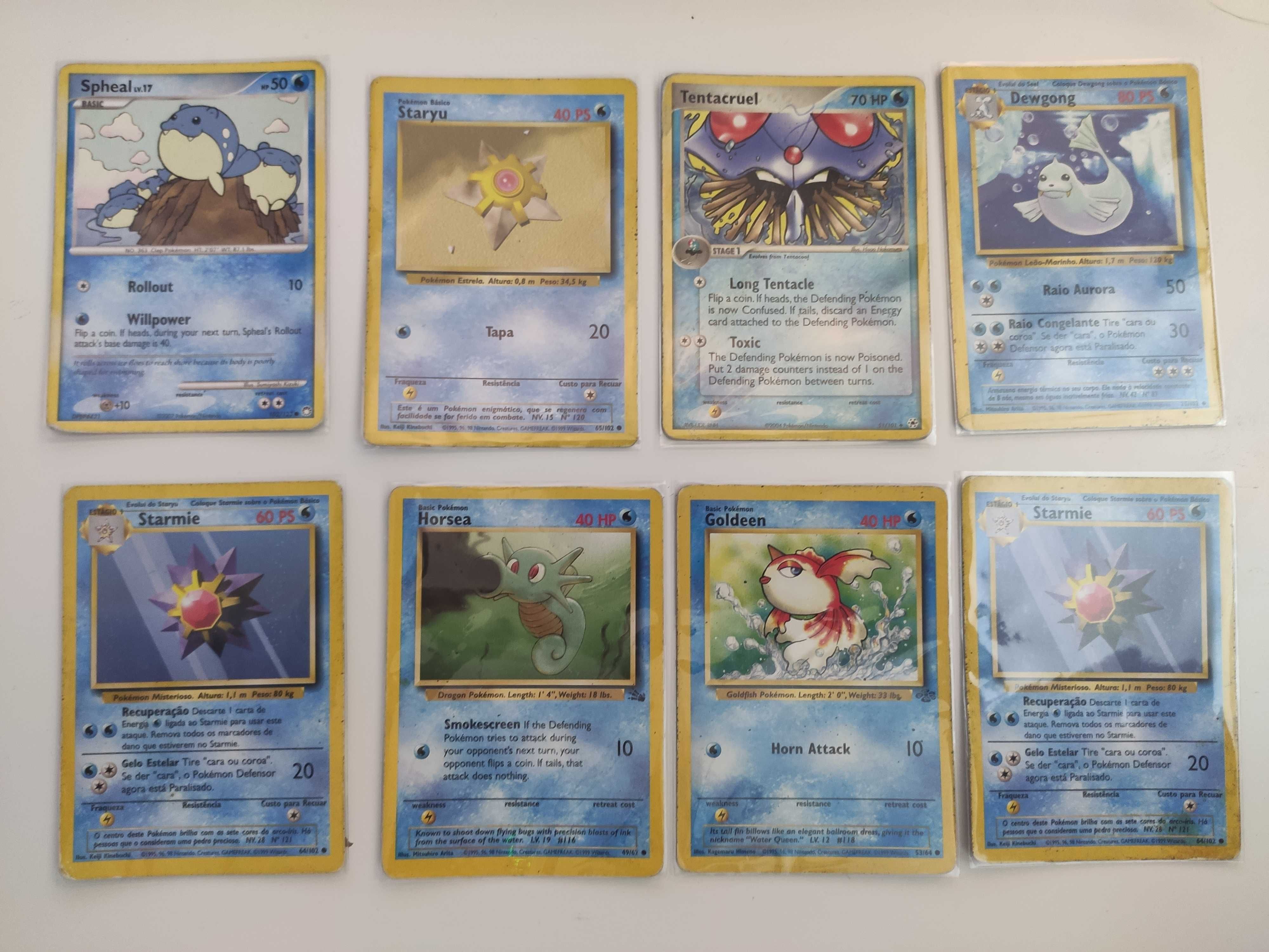 Cartas Pokémon diversas