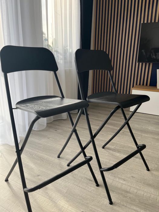 Franklin czarny taboret skladany do wyspy kuchennej, stan idealny