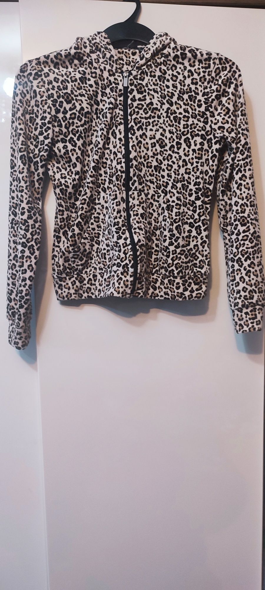 Bluza welurowa panterka