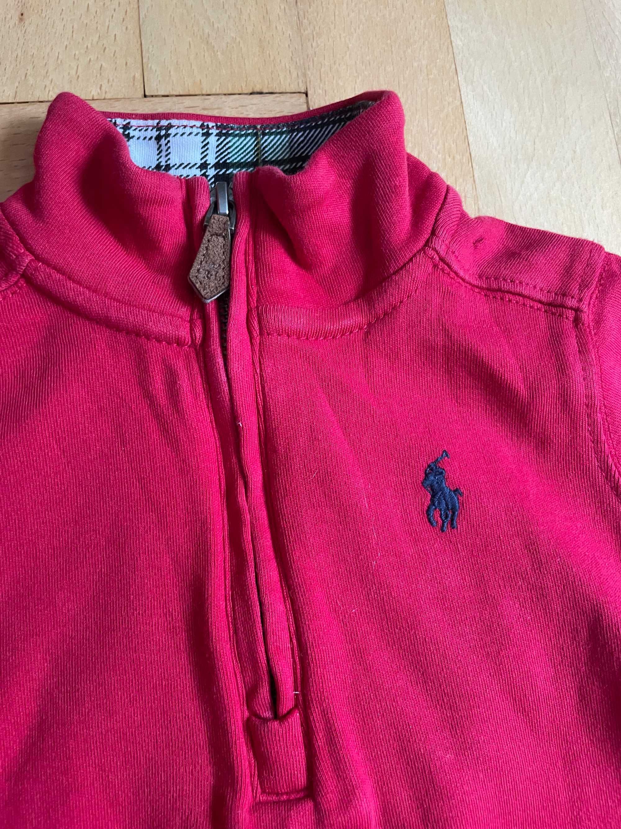 RALPH LAUREN bluza rozmiar 74, 9 m. 100% oryginalna, czerwona