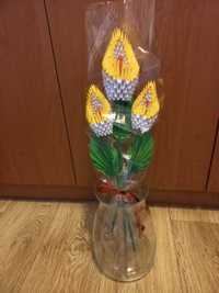 Bukiet kwiatów LILIE - rękodzieło (origami) prezent, dekoracja