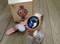 Elegancki Smartwatch damski - Zloty zegarek z cyrkoniami