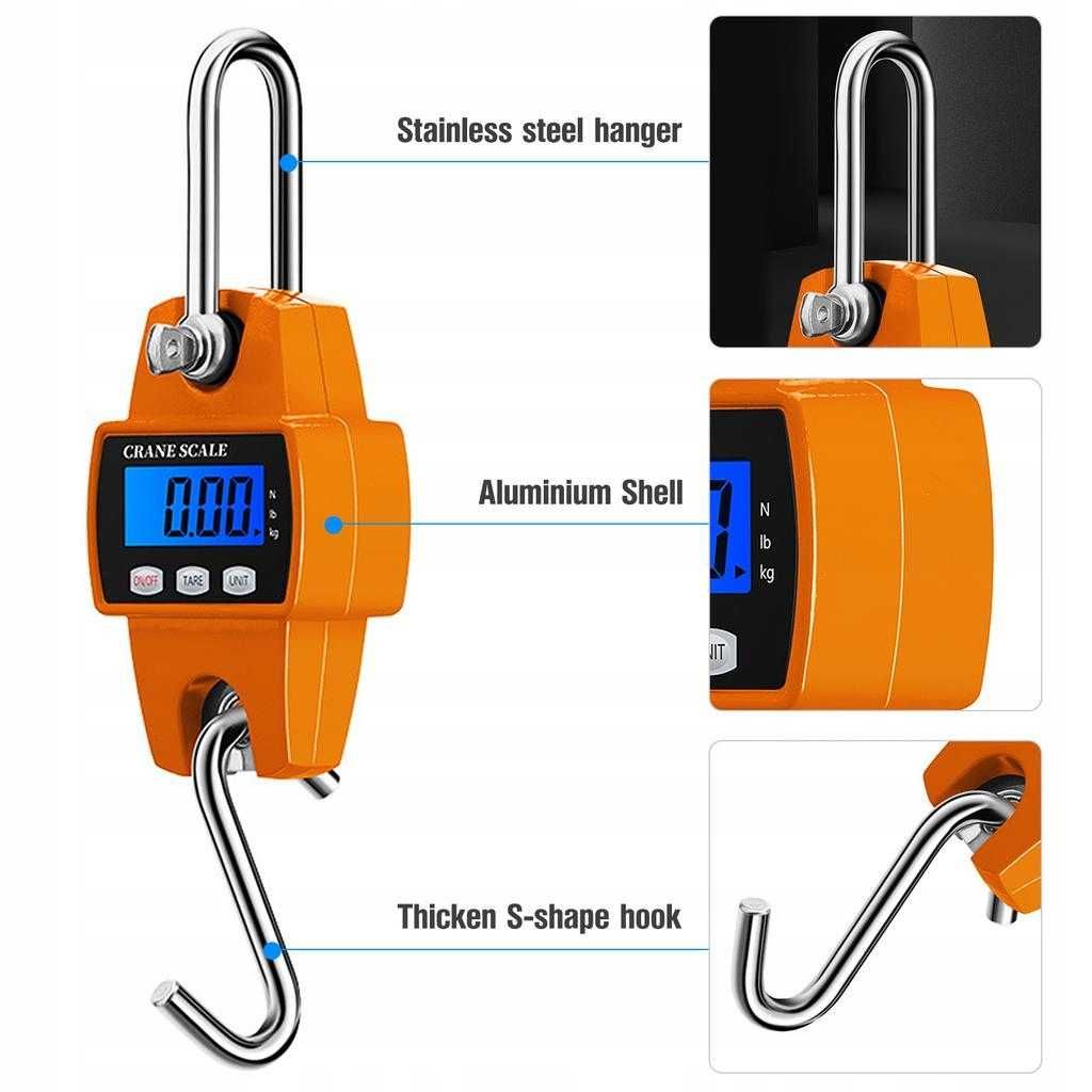 Waga elektroniczna hakowa do 300 kg