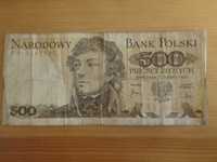 Banknot 500 zł 1982 rok