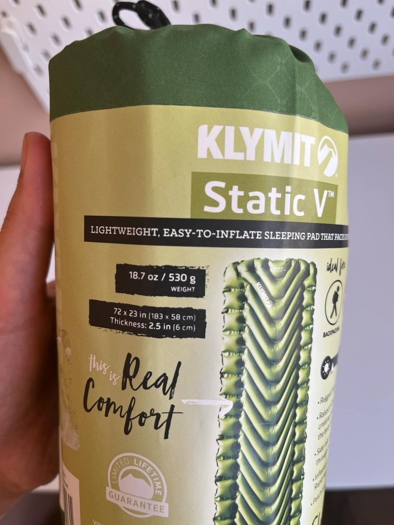 Каремат надувний Klymit Static V Оригінал з США