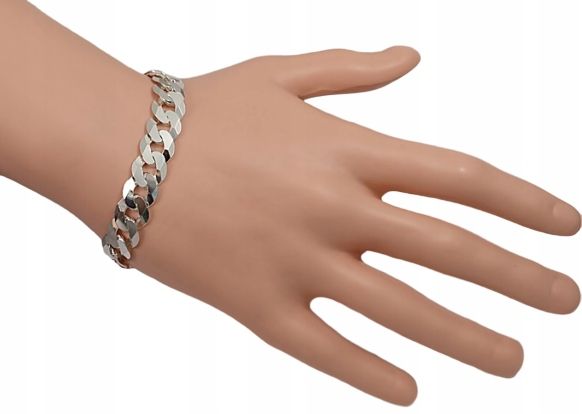 Srebrna Bransoleta Pancerka 11,00 mm GRAWER GRATIS