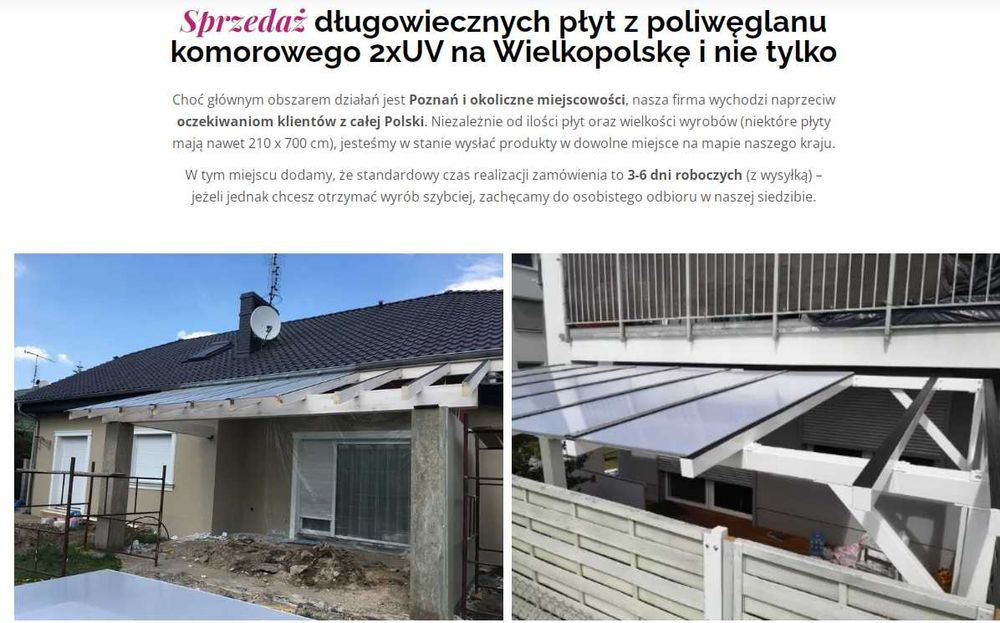 Ogrody Zimowe z płyt z poliwęglanu komorowego 32mm bezbarwne 2 X UV