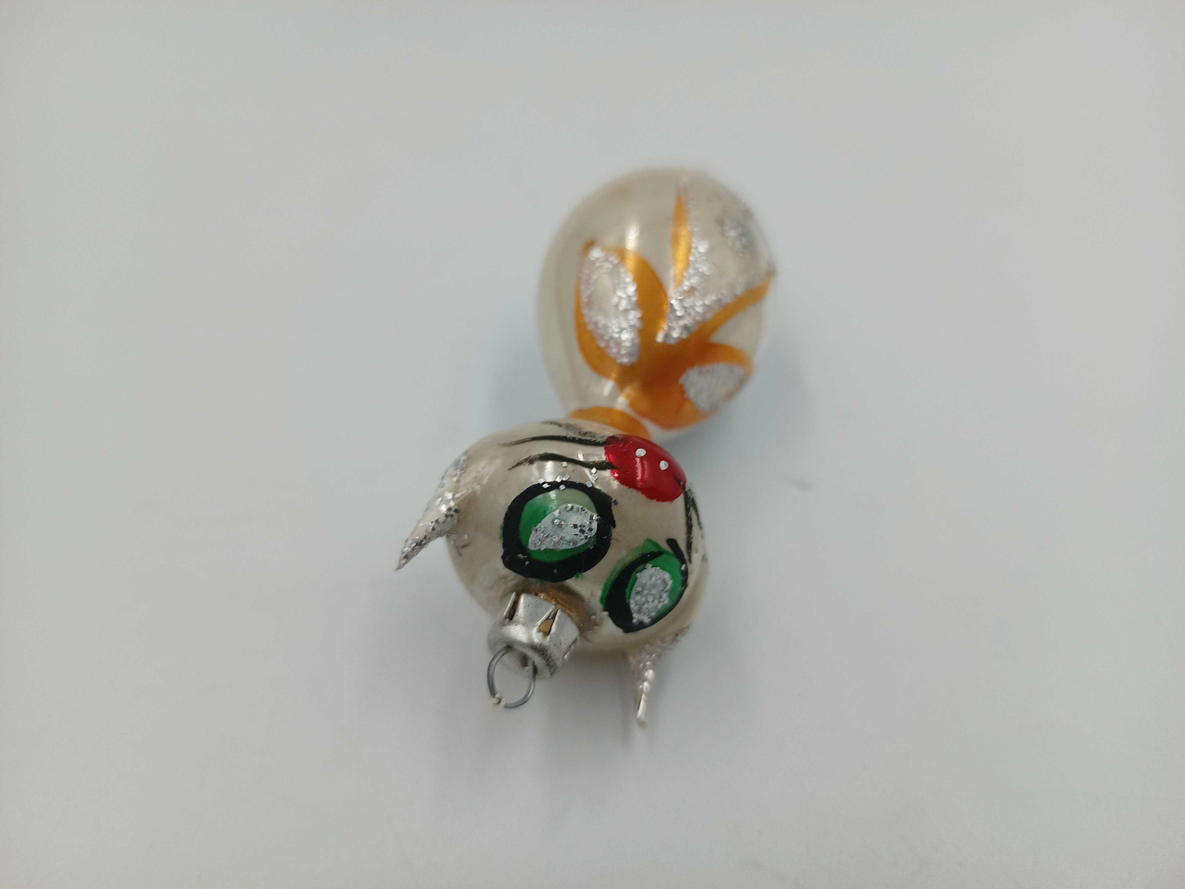 Stara bombka z PRL kotek kot bombki na choinkę 2