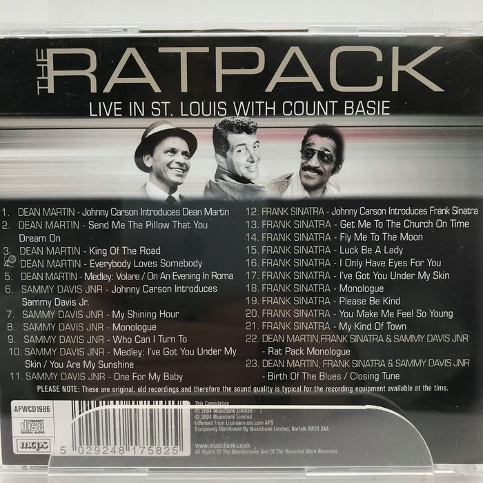 cd - the rat pack - live in st. louis with count