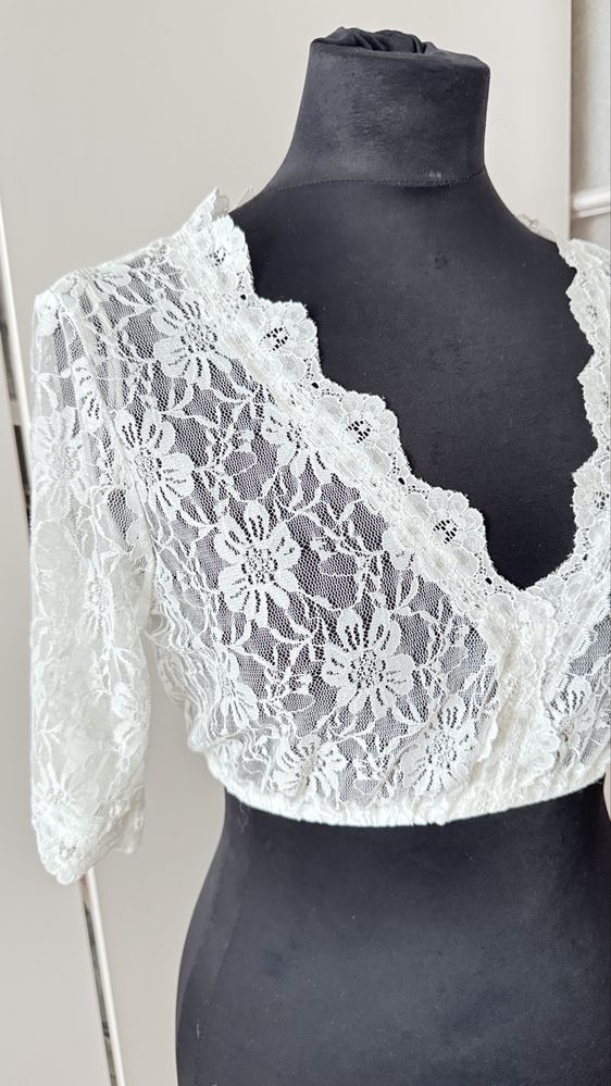 Crop Top koronkowy rozmiar L