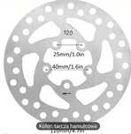 Skuter elektryczny Hulajnoga - 2szt Tarcze hamulca 120mm
