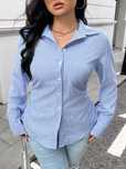 Koszula Damska W Paski Z Szerokimi Mankietami Casual Shein Xl 42