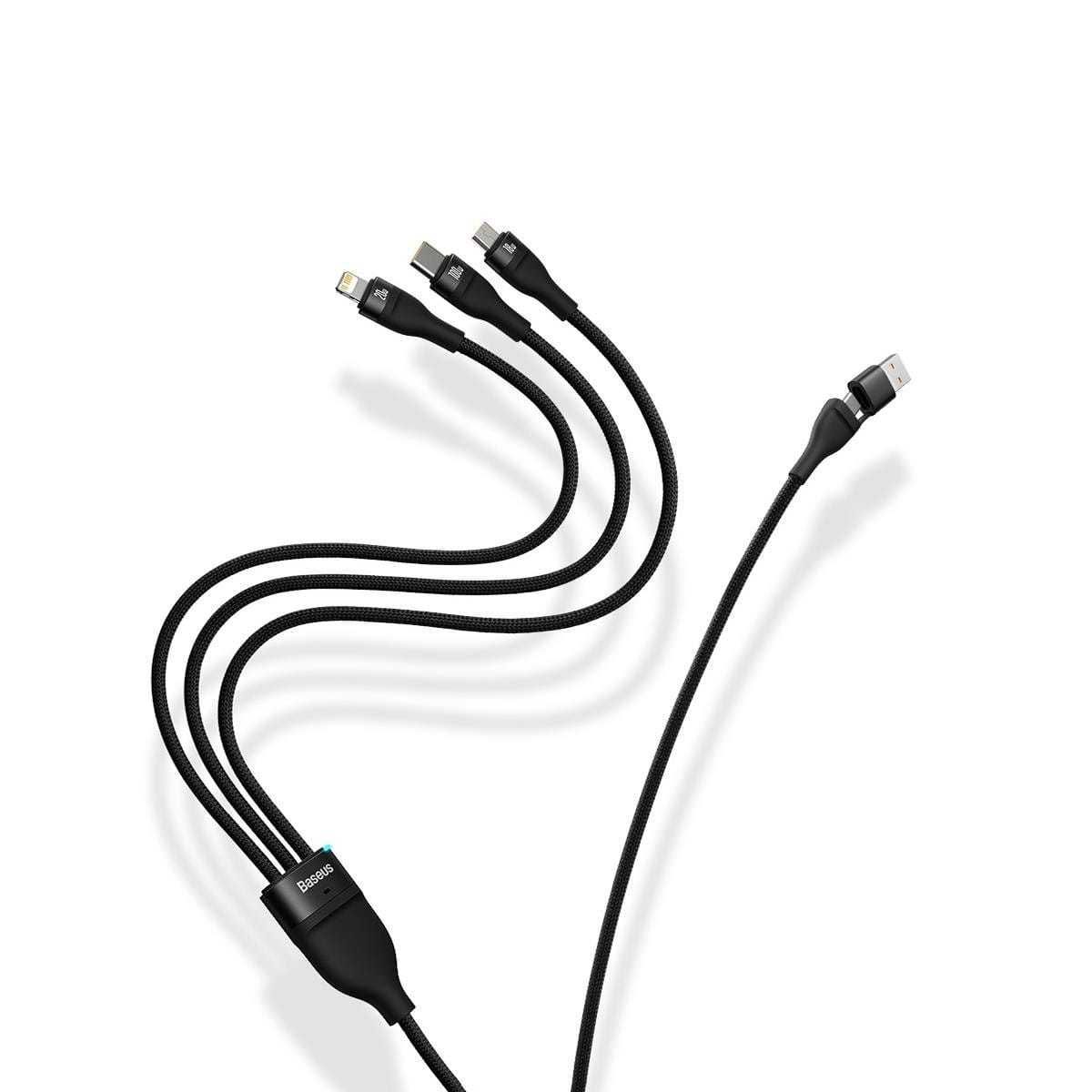 Baseus Flash II kabel 3w1 USB/C-USB C/iPhone/Micro 100W 1,2m Sklep Wwa