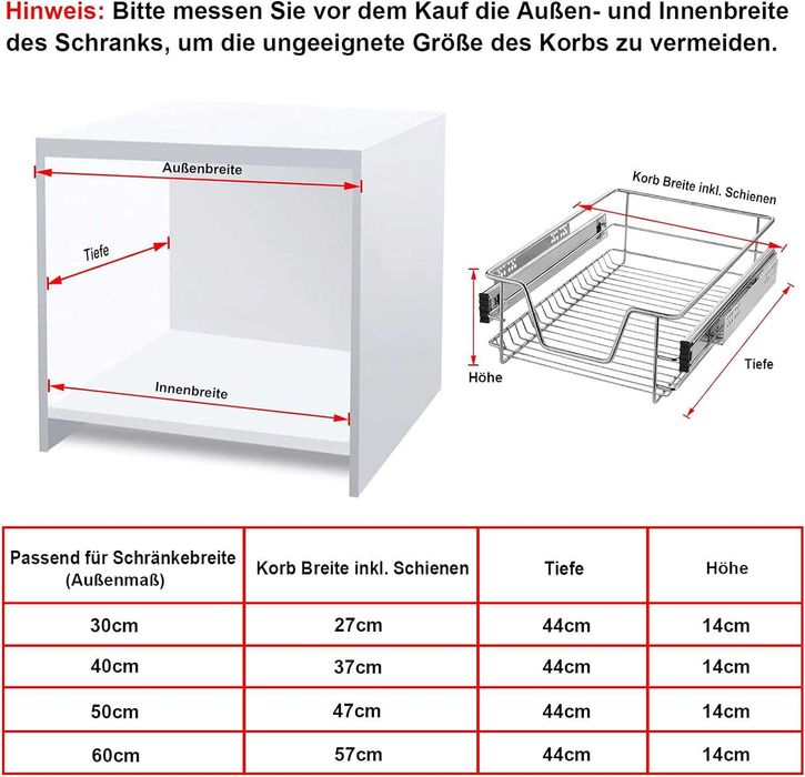 2x szuflada kuchenna 40cm wysuwana Półka Koszyk metalowy Organizer