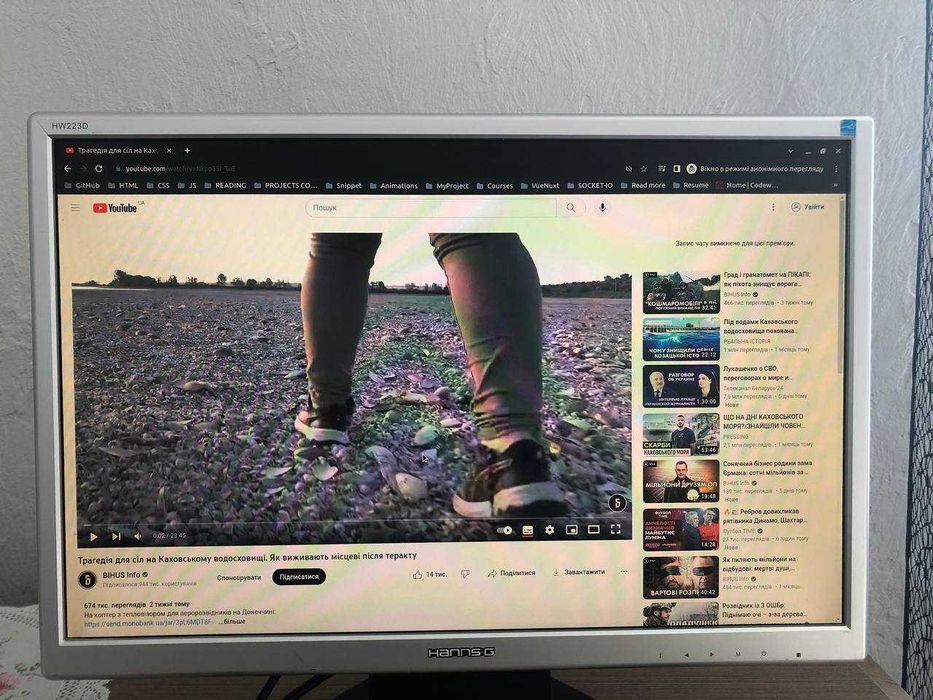 Монітор 22" HannsG HW223DP (TN/VGA/DVI/USB/колонки)