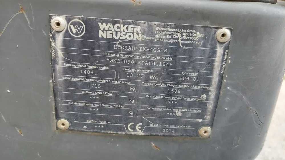 mini koparka Wacker Neuson 1404 ( jak ET16) Kraków w pełni sprawna