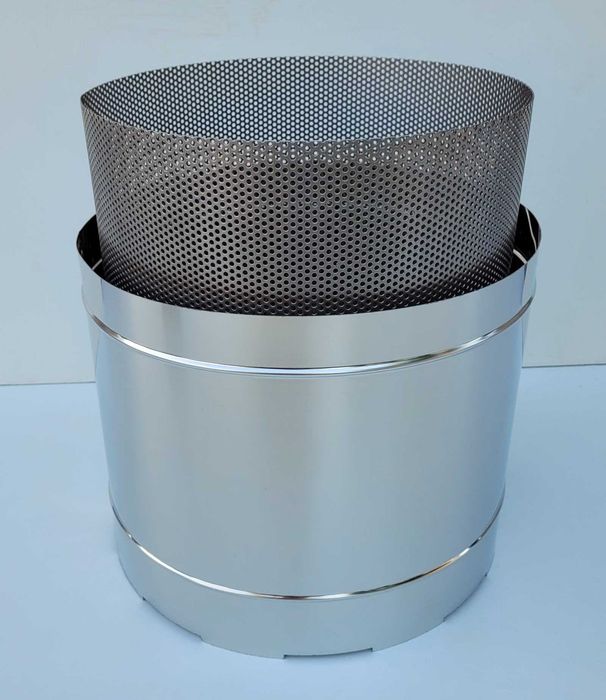 Elementy prasy, prasa do owoców ze stali nierdzewnej - kosz i tłok