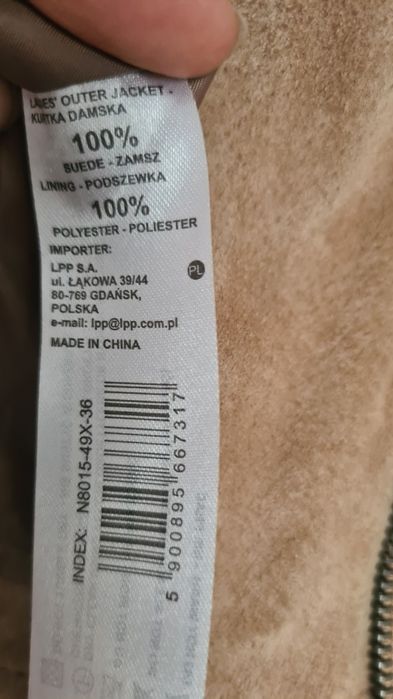 Zamszowa kurtka rozm 36 Mohito