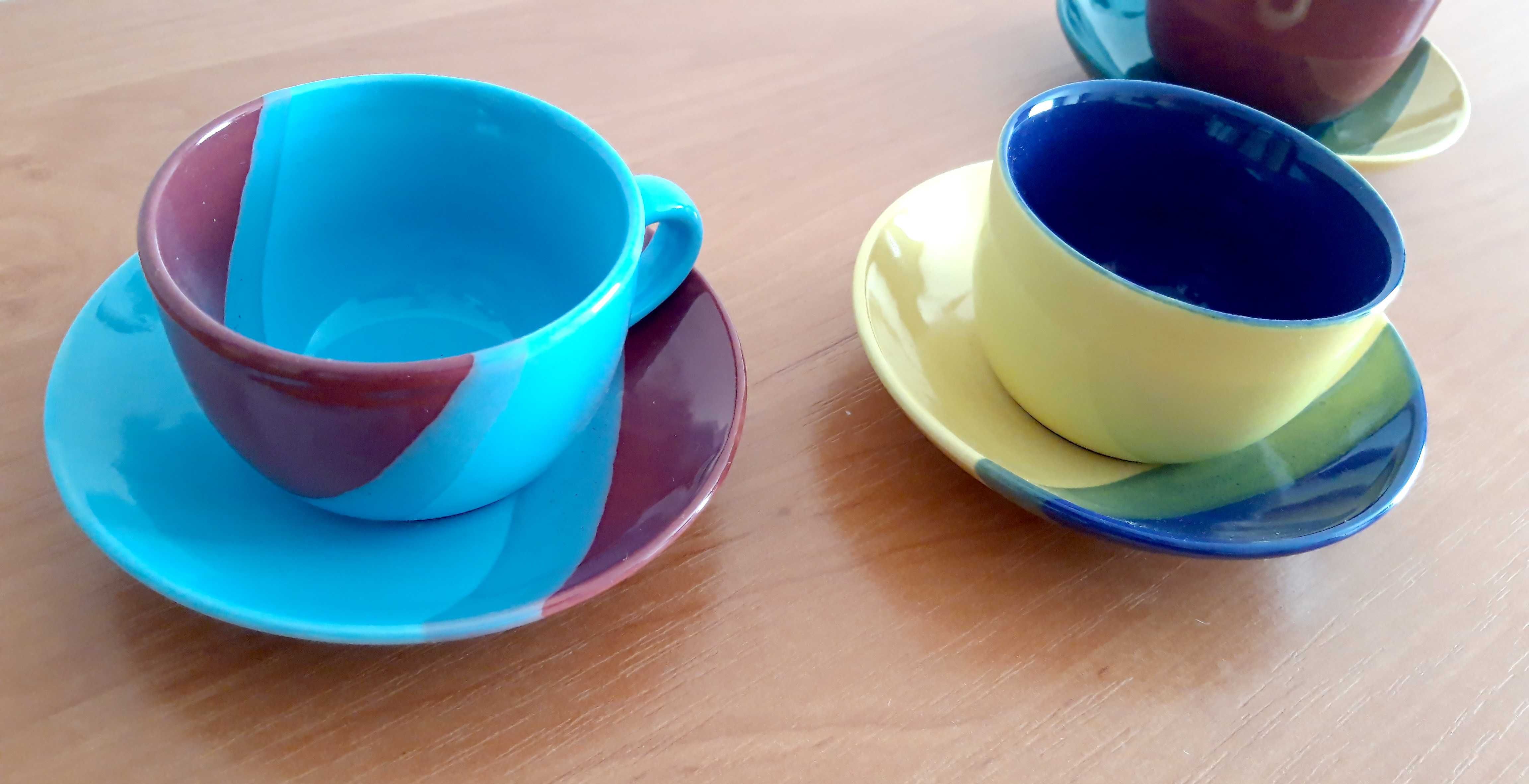 Набір кавовий "Хвилі барв": чашки та блюдця