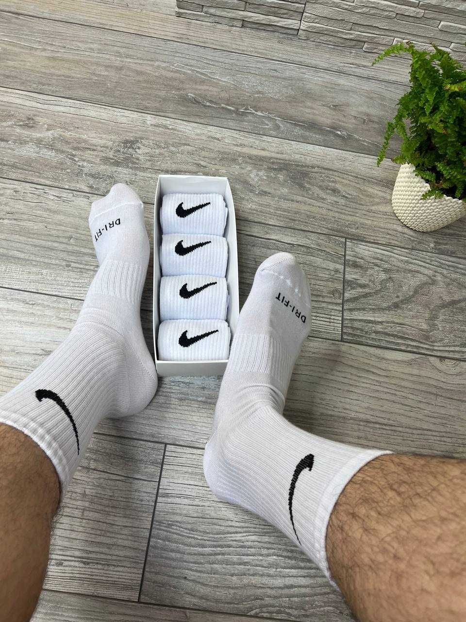 Высокие белые носки \ найк white Premium Nike\шкарпетки найк преміум
