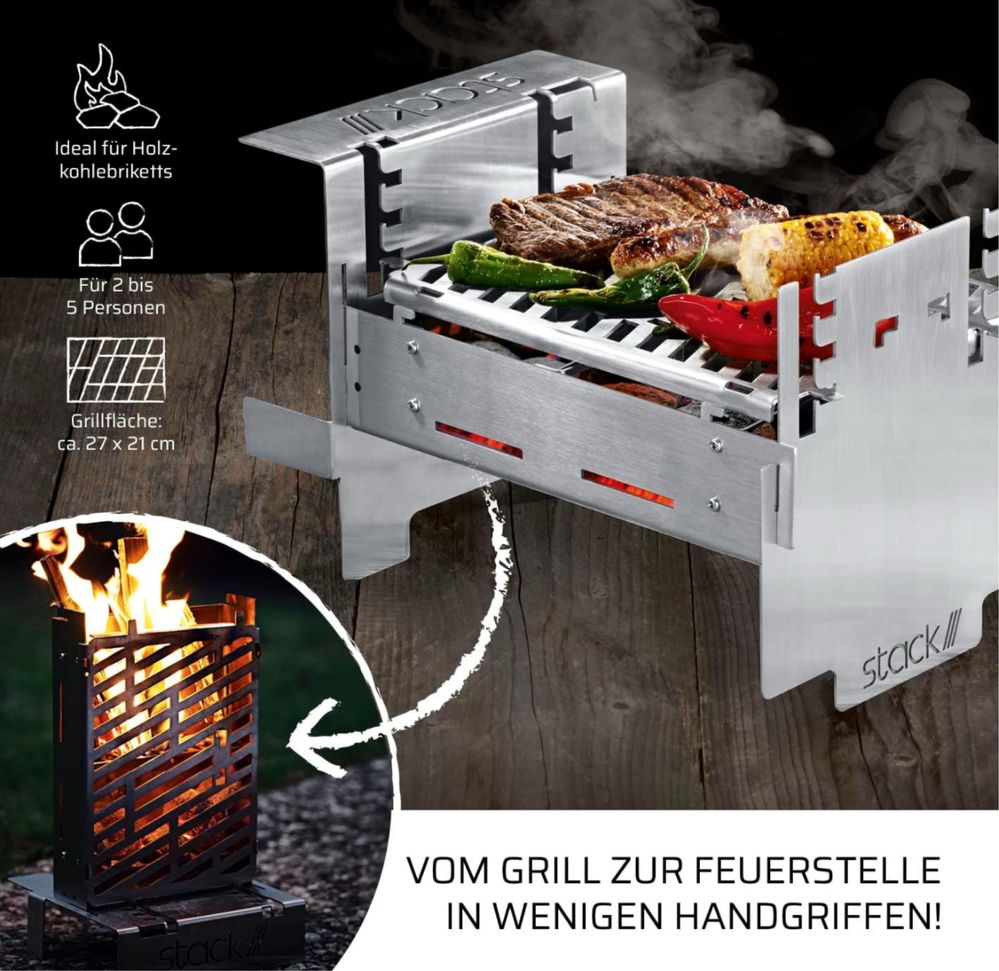 Grill kempingowy Stack 3 w 1