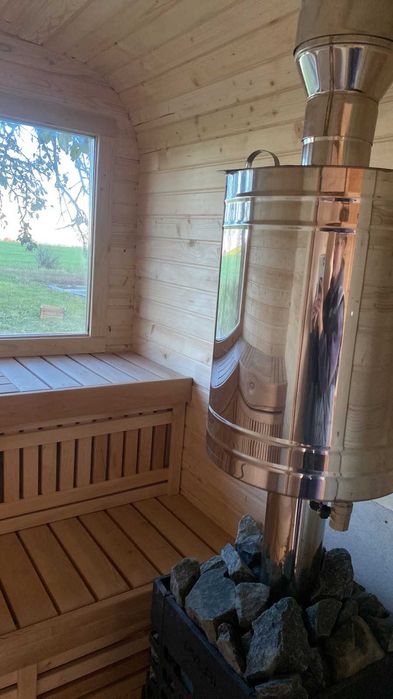 Sauna 2x4 m Ogrodowa Beczka – Fińska Ruska Bania z Piecem - Producent