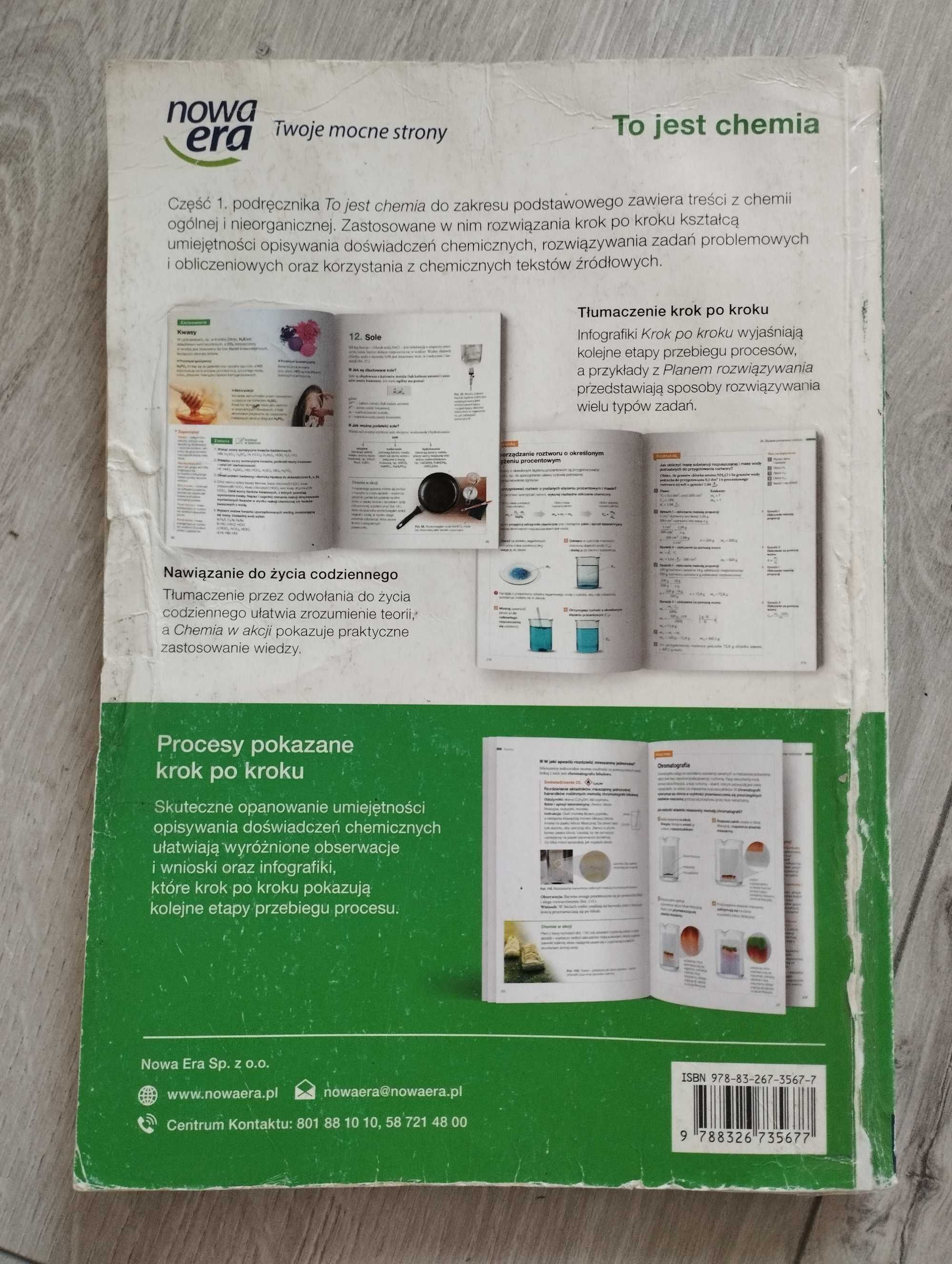 "To jest chemia 1" podręcznik dla liceum i technikum zakres podstawowy