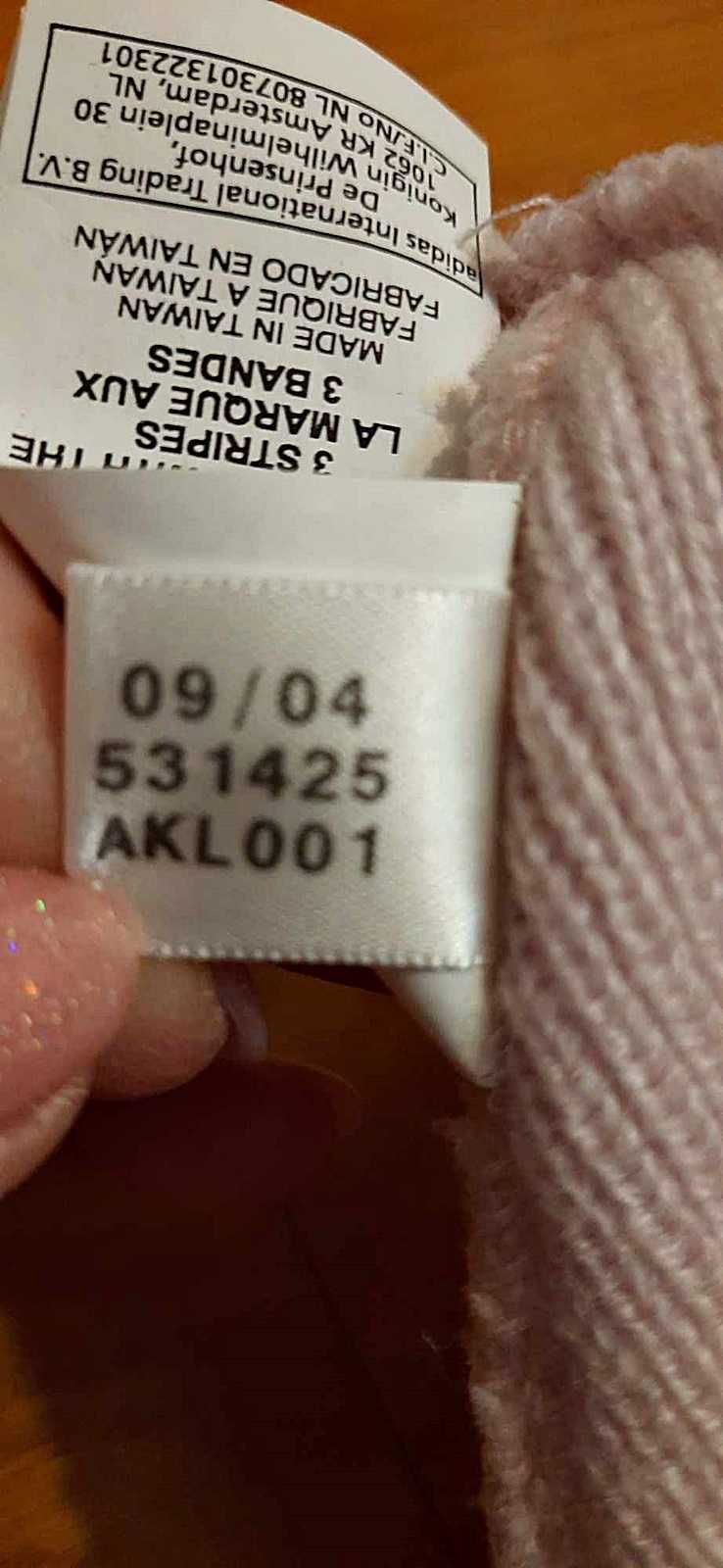 Czapka Adidas pudrowy róż uni bdb pink pastele paski
