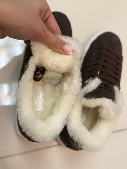 Кеди Louis Vuitton з хутром  24,5 см в наявності  зимні теплі