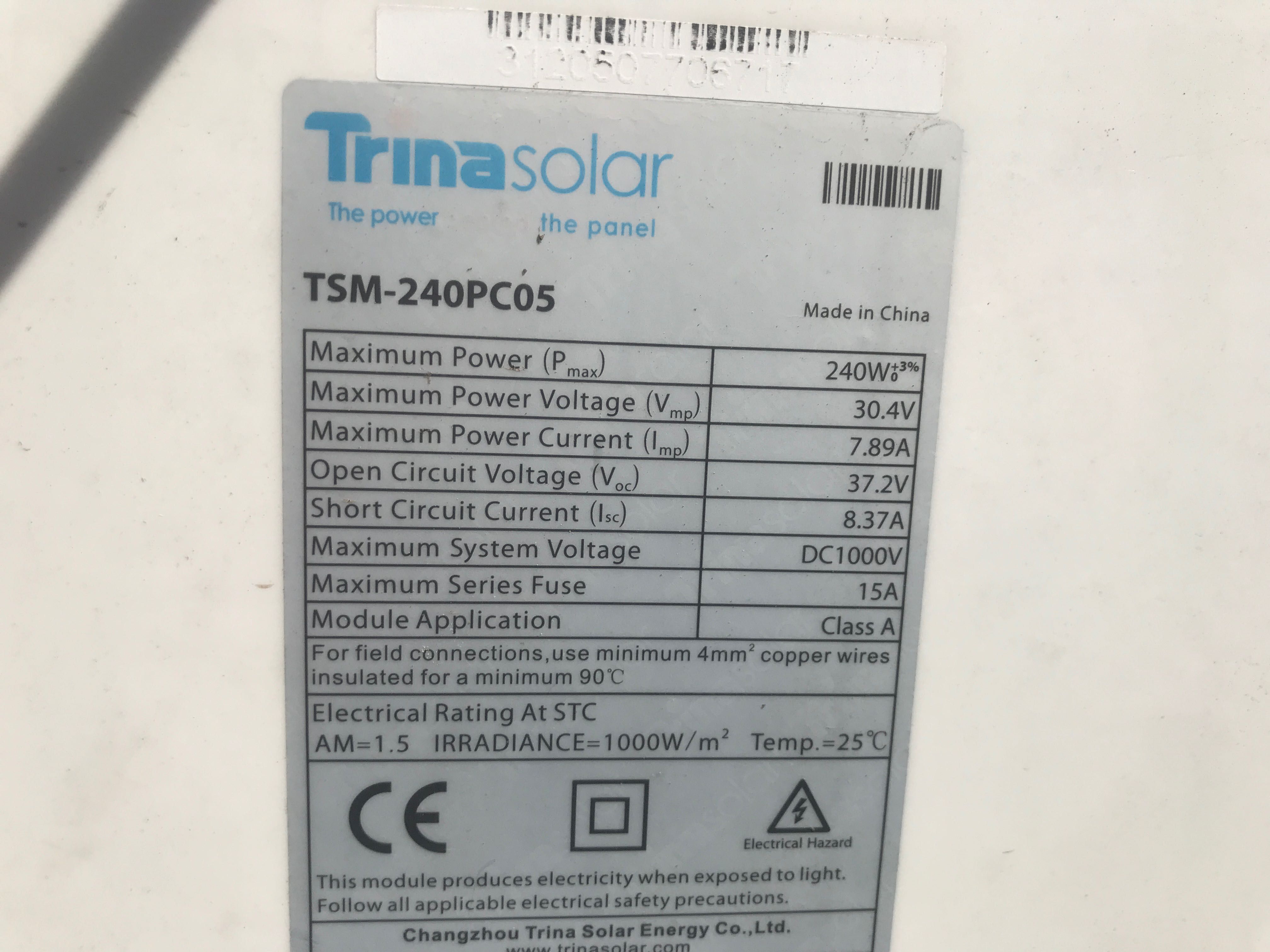 Trina Solar TSM 240W b. dobry stan