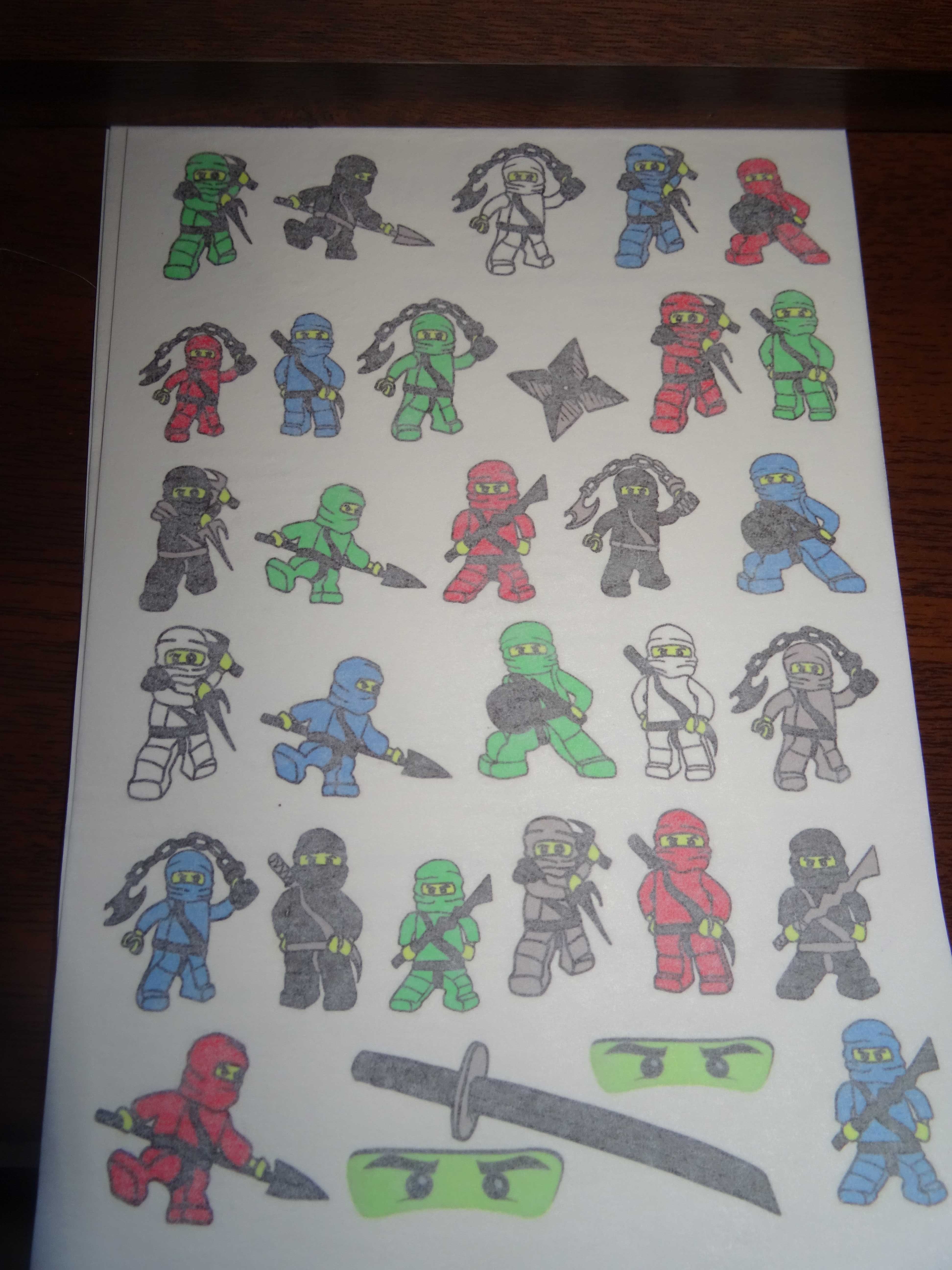 128 tatuaży Ninja tymczasowe tatuaże dzieci EKO
