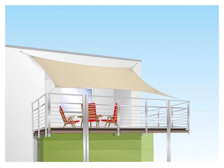 Żagiel przeciwsłoneczny prostokątny UV LIVARNO 300 x 200 cm. beżowy